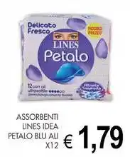 PrestoFresco Assorbenti lines idea petalo blu ali x12 offerta
