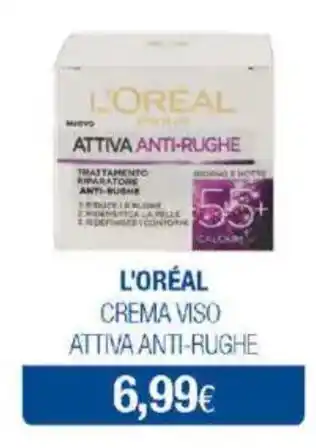 L'oréal crema viso attiva anti-rughe