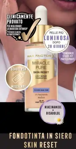 Acqua & Sapone Max factor x fondotinta in siero skin reset offerta