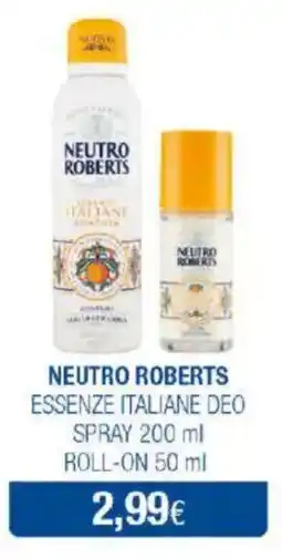 Acqua & Sapone Neutro roberts essenze italiane deo offerta
