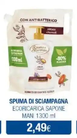 Acqua & Sapone Spuma di sciampagna ecoricarica sapone mani offerta
