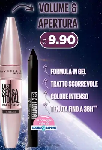 Maybelline new york acquista un mascara volume & apertura