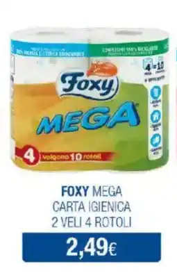 Acqua & Sapone Foxy mega carta igienica 2 veli 4 rotoli offerta