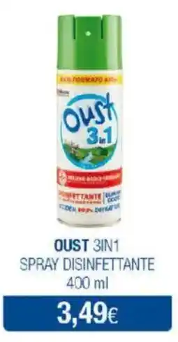 Acqua & Sapone Oust 3in1 spray disinfettante offerta