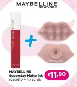 Acqua & Sapone MAYBELLINE Superstay Matte Ink rossetto + lip scrub offerta