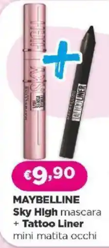 Acqua & Sapone MAYBELLINE Sky High mascara + Tattoo Liner mini matita occhi offerta