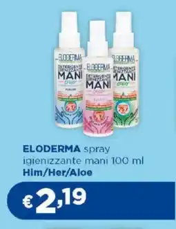 Acqua & Sapone ELODERMA spray igienizzante mani Him/Her/Aloe offerta