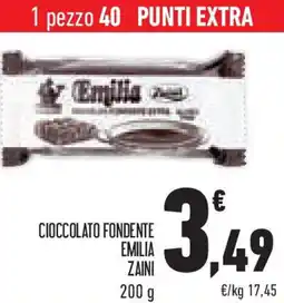 Conad Superstore Cioccolato fondente emilia zaini offerta