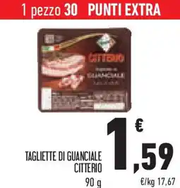 Conad Superstore Tagliette di guanciale CITTERIO offerta