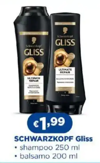 Acqua & Sapone SCHWARZKOPF Gliss shampoo balsamo offerta