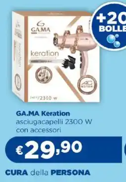 Acqua & Sapone GA.MA Keration asciugacapelli 2300 W con accessori offerta
