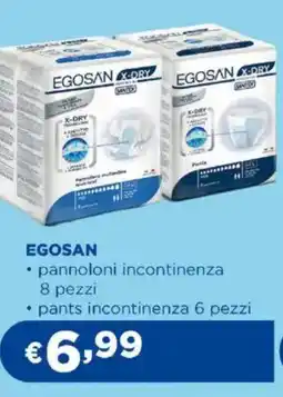 Acqua & Sapone EGOSAN pannoloni incontinenza 8 pezzi offerta