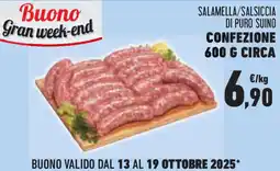 Conad Superstore Salamella/salsiccia di puro suino offerta