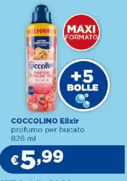 Acqua & Sapone COCCOLINO Elixir profumo per bucato offerta
