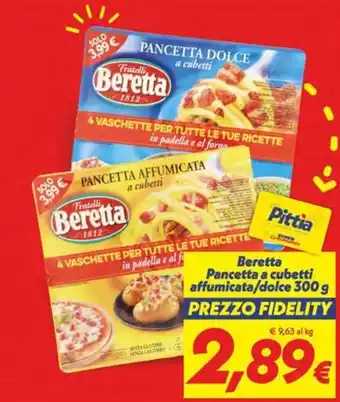 Iper Super Conveniente Beretta Pancetta a cubetti affumicata/dolce offerta