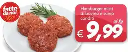 Iper Super Conveniente Hamburger misti di bovino e suino conditi offerta