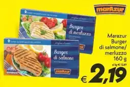 Iper Super Conveniente Marazur Burger di salmone/ merluzzo offerta