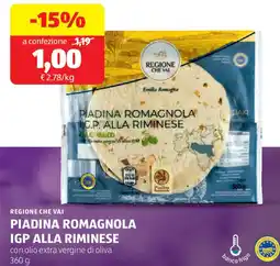 ALDI Regione che vai piadina romagnola igp alla riminese offerta