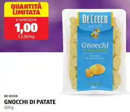 ALDI De cecco gnocchi di patate offerta