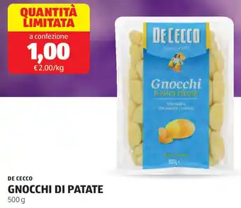 ALDI De cecco gnocchi di patate offerta