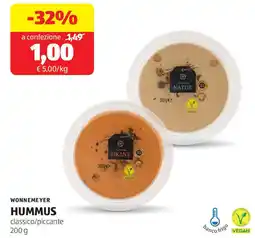 ALDI Wonnemeyer hummus classico/piccante offerta