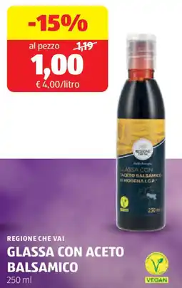 ALDI Regione che vai glassa con aceto balsamico offerta