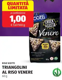 ALDI Riso scotti triangolini al riso venere offerta
