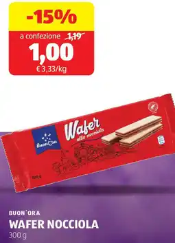 ALDI Buon'ora wafer nocciola offerta