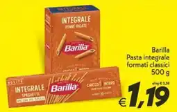 Iper Super Conveniente Barilla Pasta integrale formati classici offerta