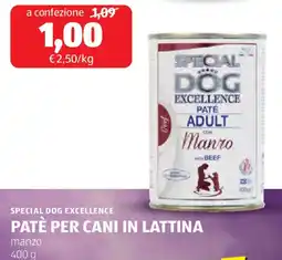 ALDI Special dog excellence patè per cani in lattina manzo offerta