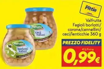 Iper Super Conveniente Valfrutta Fagioli borlotti/ corona/cannellini/ ceci/lenticchie offerta