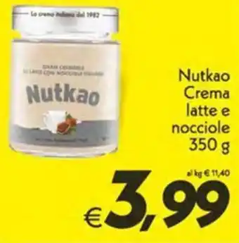 Iper Super Conveniente Nutkao Crema latte e nocciole offerta