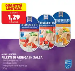 ALDI Almare seafood filetti di aringa in salsa offerta