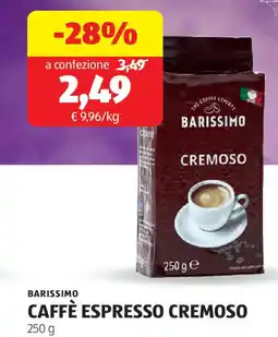 ALDI Barissimo caffè espresso cremoso offerta