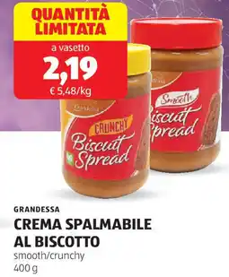 ALDI Grandessa crema spalmabile al biscotto offerta