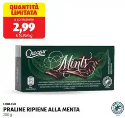 ALDI Choceur praline ripiene alla menta offerta