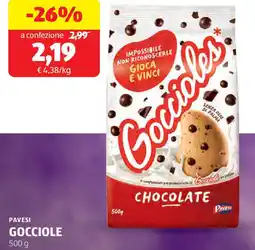 ALDI Pavesi gocciole offerta