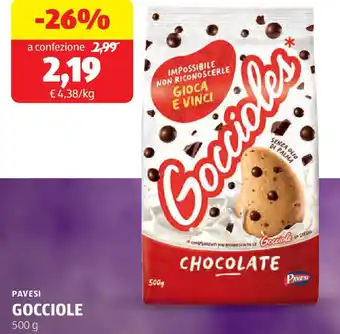 ALDI Pavesi gocciole offerta