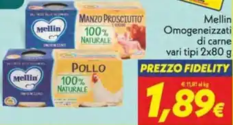Iper Super Conveniente Mellin Omogeneizzati di carne offerta