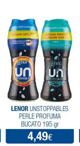 Acqua & Sapone LENOR UNSTOPPABLES PERLE PROFUMA BUCATO 195 GR offerta