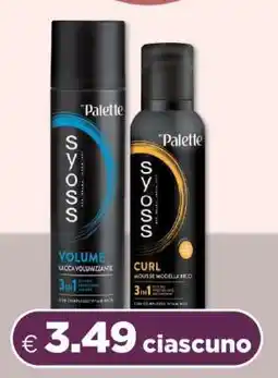 Acqua & Sapone Palette Syoss Volume e Curl offerta