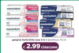 Acqua & Sapone gengive forti/white now 3 in 1 dentifricio 75 ml offerta