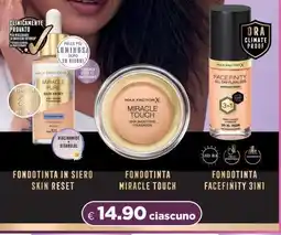 Acqua & Sapone Max Factor Fondotinta in Siero Skin Reset offerta