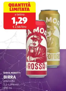 ALDI Birra moretti oro/rossa offerta