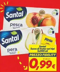 Iper Super Conveniente Santal Succo di frutta offerta