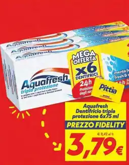 Iper Super Conveniente Aquafresh Dentifricio tripla protezione offerta