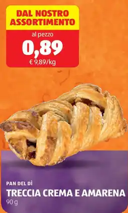 ALDI Pan del dì treccia crema e amarena offerta