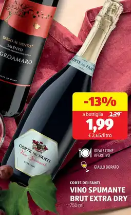 ALDI Corte dei fanti vino spumante brut extra dry offerta