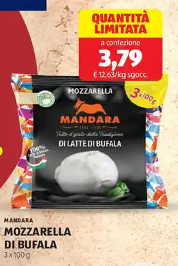 ALDI Mandara mozzarella di bufala offerta