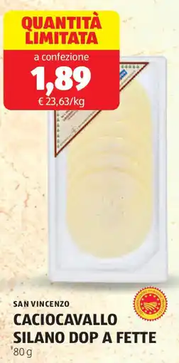 ALDI San vincenzo caciocavallo silano dop a fette offerta